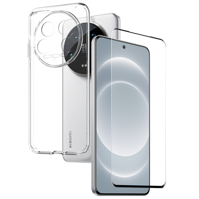 NORTHJO For Xiaomi 14 Ultra Phone Case Drop-proof TPU Cover with 3D Curved Tempered Glass Film NORTHJO For Xiaomi 14 Ultra Phone Case Drop-proof TPU Cover with 3D Curved Tempered Glass Film